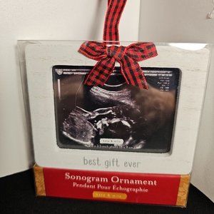 "Best Gift Ever" Sonogram Photo Christmas Holiday Ornament Kate & Milo 2.5 x 3.5